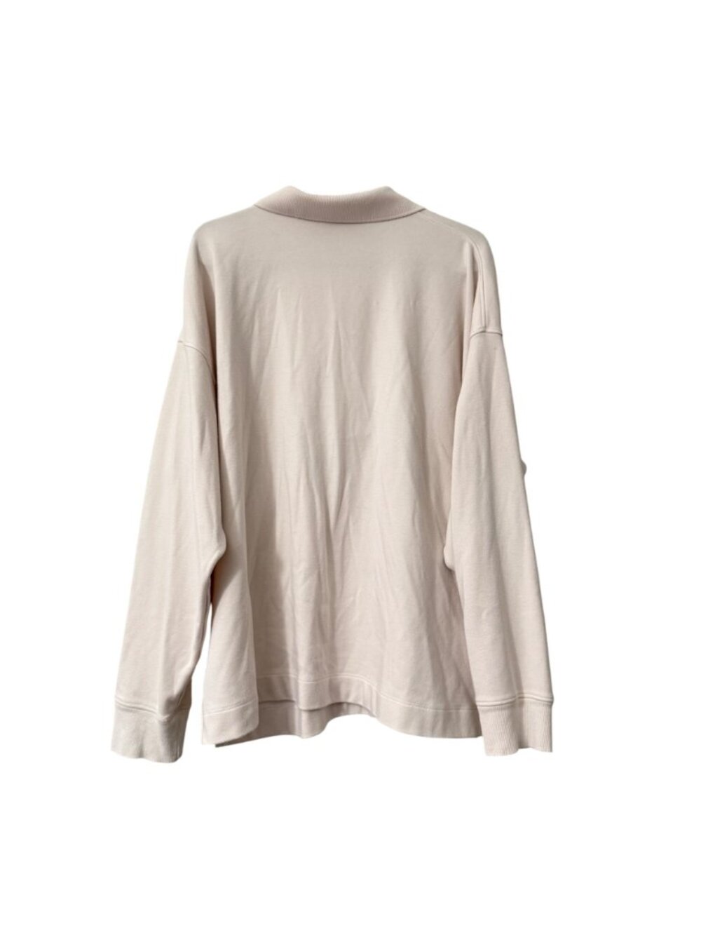 AYR Cream Collared All Year Round Courtside Polo Sweatshirt Womens Size XLarge - Picture 5 of 6